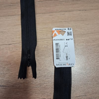 60 cm invisible noire 172