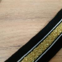 Bande jersey noir 2 5 cm