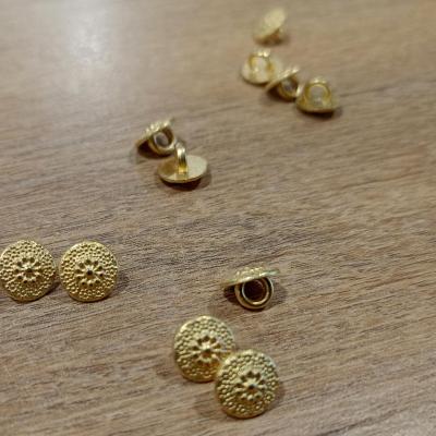 Bouton dore 9 mm