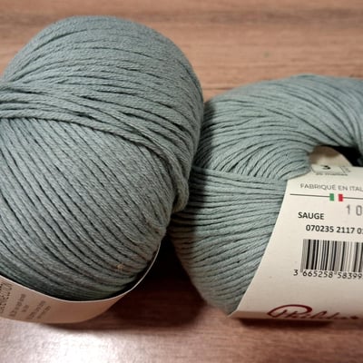 Cachemire coton sauge