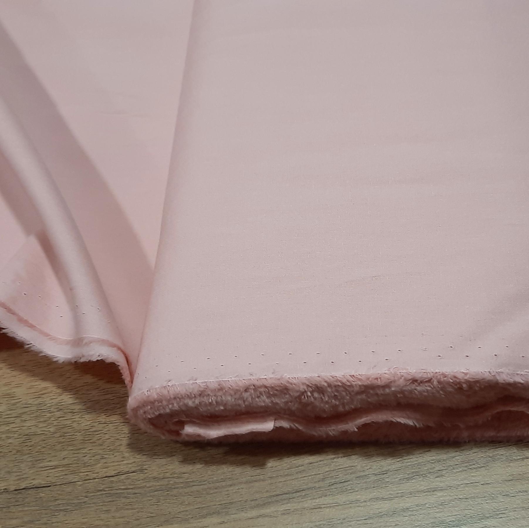 Coton uni rose clair 1