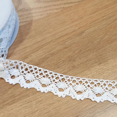 Dentelle 3 cm blanc