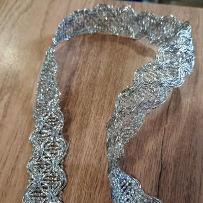Galon argente metalise