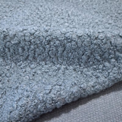 K bouclette bleu gris