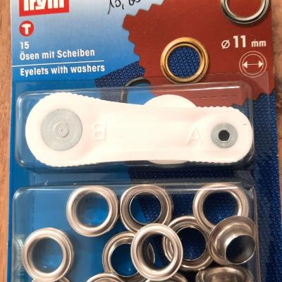 Kit oeillet 11 mm argent