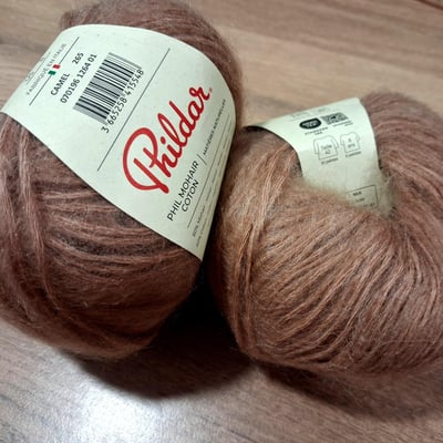 Mohair coton camel