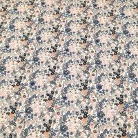 Q popeline coton fleur gris