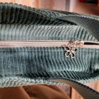 Sac velours bleu 1