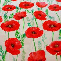 V coquelicot blanc coton 2