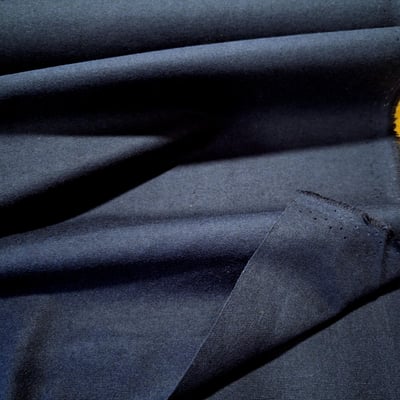 V flanelle uni bleu