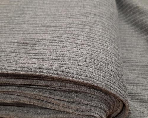 V jersey gris ajoure
