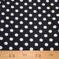 V viscose bleu pois