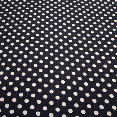 V viscose pois bleu