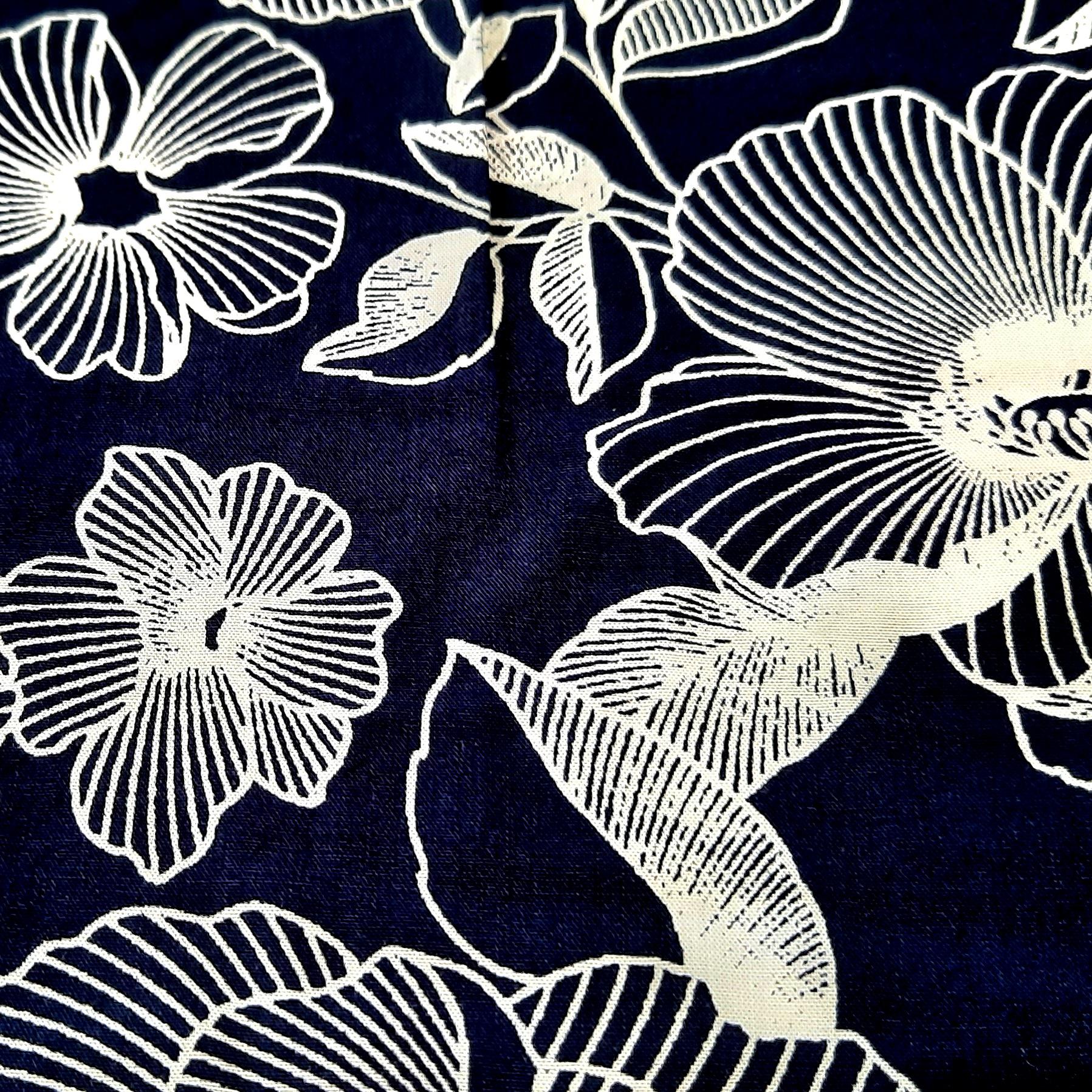 Viscose bleu et blanc